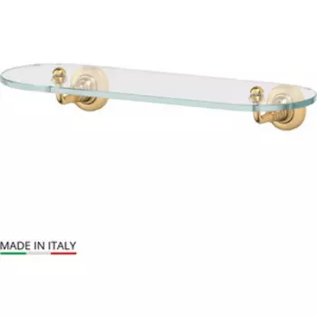 Полка стеклянная 3SC Stilmar 40 см, матовое золото (STI 314)