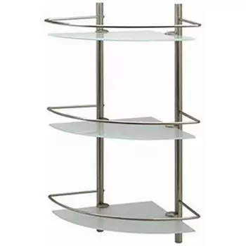 Полка стеклянная Wasserkraft тройная, никель (K-3733)