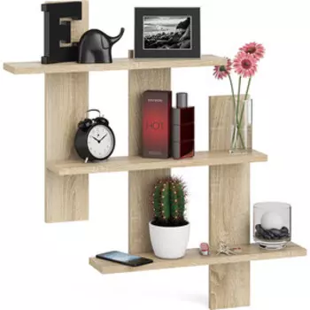 Полка СВК СВК-5, цвет дуб сонома, ШхГхВ 84х13,6х88 см. (1025456)