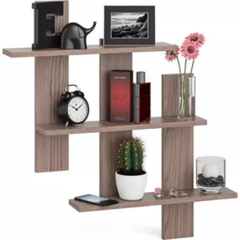 Полка СВК СВК-5, цвет ясень шимо тёмный, ШхГхВ 84х13,6х88 см. (1025458)