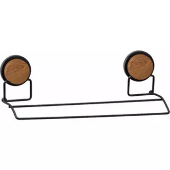 Полотенцедержатель Fixsen Magic Wood двойной, черный/дерево (FX-46002)