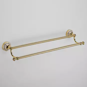 Полотенцедержатель Schein Saine Gold двойной, золото (7053040VF)