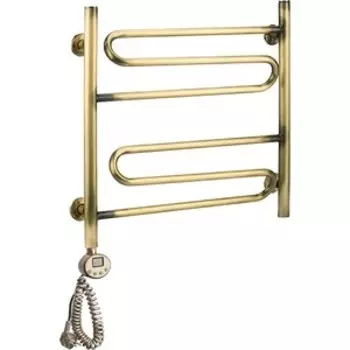 Полотенцесушитель электрический Domoterm Офелия П6 500х500 АБР EL слева, античная бронза