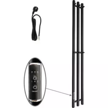 Полотенцесушитель электрический Маргроид Inaro 15x120 левый, черный матовый (Inaro-12012-1049-9005L)