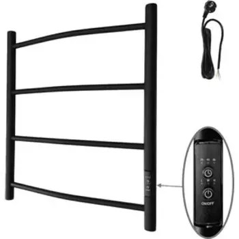 Полотенцесушитель электрический Маргроид В4 50x60 правый, черный матовый (04-6050-1049-9005R)