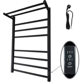 Полотенцесушитель электрический Маргроид В81-10 50x80 правый, с полкой, черный матовый (8110-8050-1083-9005R)