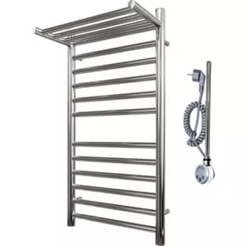 Полотенцесушитель электрический Point П11 400х800 с полкой хром (PN10148SPE)