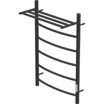 Полотенцесушитель электрический Point П5 500x800 с полкой, диммер справа, черный (PN04858PB)