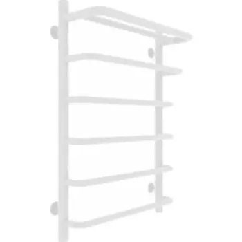 Полотенцесушитель водяной Laris Стандарт П6 500х700 с полкой, белый муар (73208012БМ)