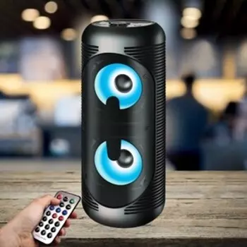 Портативная колонка Ginzzu GM-210, RGB/BT/USB/TF/FM/ ДУ