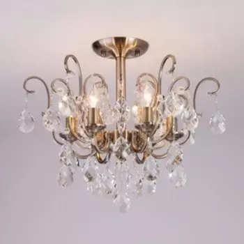 Потолочная люстра Eurosvet 10022/6 античная бронза/прозрачный хрусталь Strotskis