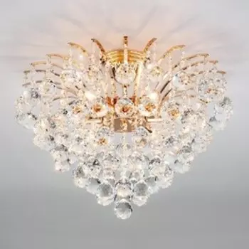 Потолочная люстра Eurosvet 3299/6 золото/прозрачный хрусталь Strotskis