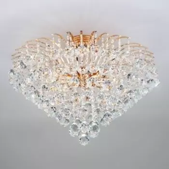 Потолочная люстра Eurosvet 3299/9 золото/прозрачный хрусталь Strotskis