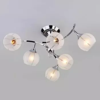 Потолочная люстра Eurosvet 3353/6 хром/белый