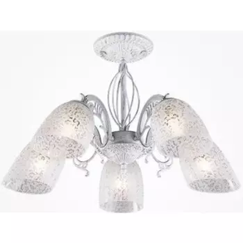 Потолочная люстра Eurosvet 70039/5 белый с серебром