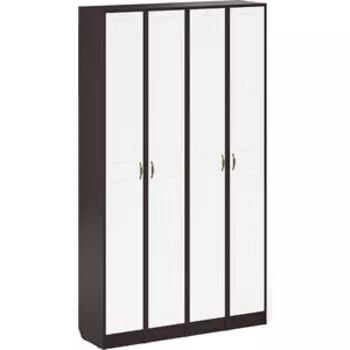 Прихожая Мебельный двор П-6 Пенал 4 штуки, цвет венге/фасады МДФ белое дерево фрезеровка прованс (1024891)