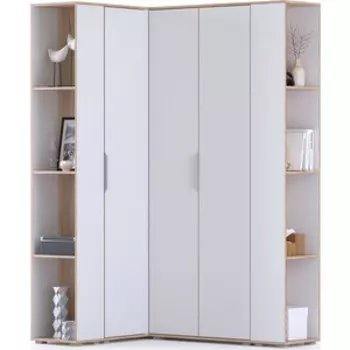 Прихожая Моби Куба 11 дуб сонома/белый премиум универсальная сборка