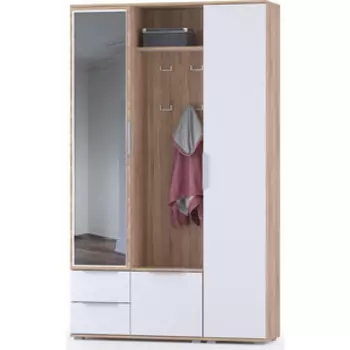 Прихожая Моби Куба 14 дуб сонома/белый премиум универсальная сборка