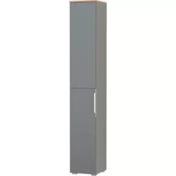 Прихожая Моби Октава 13.228 Шкаф-пенал, цвет серый графит/ дуб золотой/ фасады МДФ серый графит (1026952)