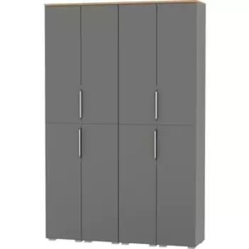 Прихожая Моби Октава Набор шкафов 45, цвет серый графит/ дуб золотой/ фасады МДФ серый графит (1027072)