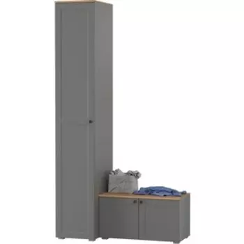 Прихожая Моби Остин 11, цвет серый графит/дуб крафт золотой (1028017)