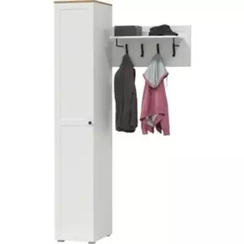 Прихожая Моби Остин 13, цвет белый шагрень/дуб крафт золотой (1028009)