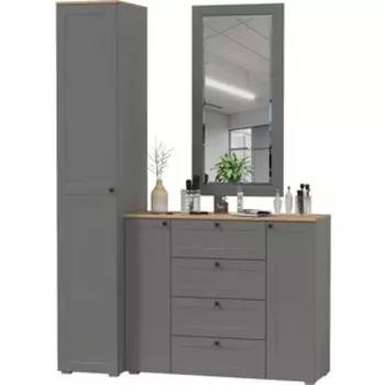 Прихожая Моби Остин 20, цвет серый графит/дуб крафт золотой (1028038)