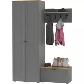 Прихожая Моби Остин 37, цвет серый графит/дуб крафт золотой (1028073)