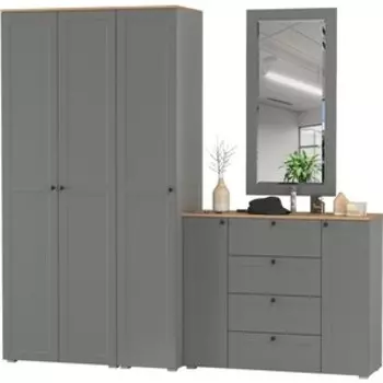 Прихожая Моби Остин 38, цвет серый графит/дуб крафт золотой (1028074)