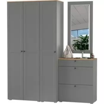 Прихожая Моби Остин 40, цвет серый графит/дуб крафт золотой (1028076)