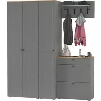 Прихожая Моби Остин 41, цвет серый графит/дуб крафт золотой (1028077)