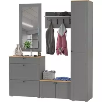 Прихожая Моби Остин 45, цвет серый графит/дуб крафт золотой (1028101)