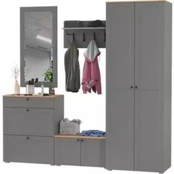 Прихожая Моби Остин 47, цвет серый графит/дуб крафт золотой (1028103)