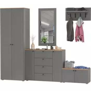 Прихожая Моби Остин 53, цвет серый графит/дуб крафт золотой (1028108)