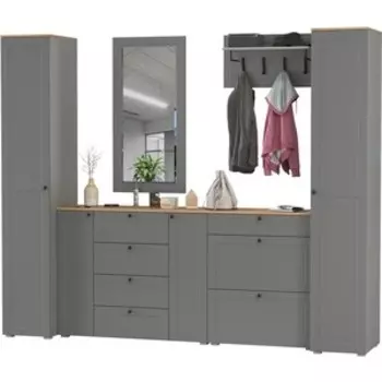 Прихожая Моби Остин 58, цвет серый графит/дуб крафт золотой (1028112)