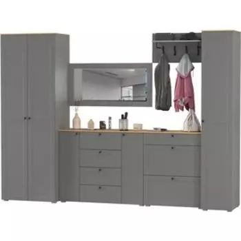 Прихожая Моби Остин 61, цвет серый графит/дуб крафт золотой (1028115)