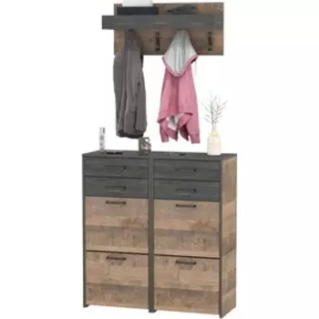 Прихожая Моби Трувор 152, цвет дуб гранж песочный/интра (1025718)