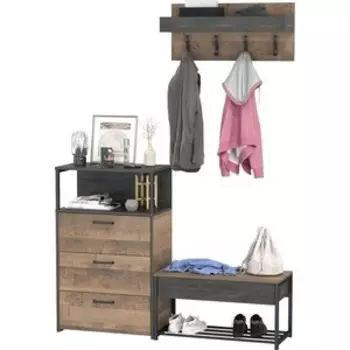 Прихожая Моби Трувор 182, цвет дуб гранж песочный/интра (1025753)