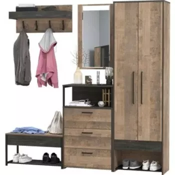 Прихожая Моби Трувор 212, цвет дуб гранж песочный/интра (1025793)