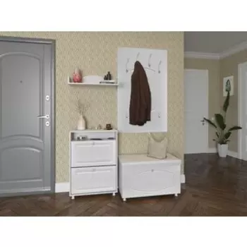 Прихожая Олимп Афина-4 (АФ-3+АФ-12+АФ-22+АФ-23) Белое дерево