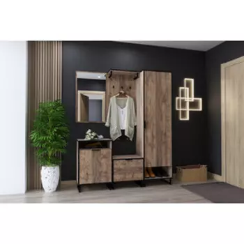 Прихожая Сильва Фолк комплектация 1 (НМ 014.15+НМ 040.01-01+НМ 014.44+НМ 013.27+НМ 014.01) Дуб Самдал (TSLV0106)