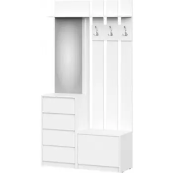 Прихожая Woodville Идена ВШ06-1100 белая (528884)