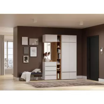 Прихожая Woodville Роут кашемир комплектация 4 (596596)