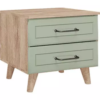 Прикроватная тумба Комфорт - S Ханна М 2 дуб баррик/зеленая резеда