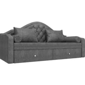 Прямой детский диван АртМебель Сойер рогожка серый