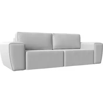 Прямой диван АртМебель Беккер эко-кожа белый