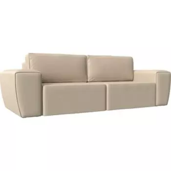 Прямой диван АртМебель Беккер эко-кожа бежевый