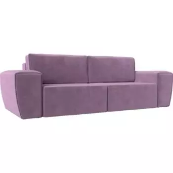 Прямой диван АртМебель Беккер микровельвет сиреневый