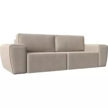 Прямой диван АртМебель Беккер рогожка бежевый