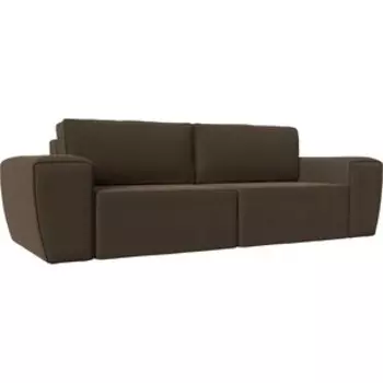 Прямой диван АртМебель Беккер рогожка коричневый